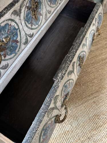 19th Century French Marble Top Bombe Shaped Commode