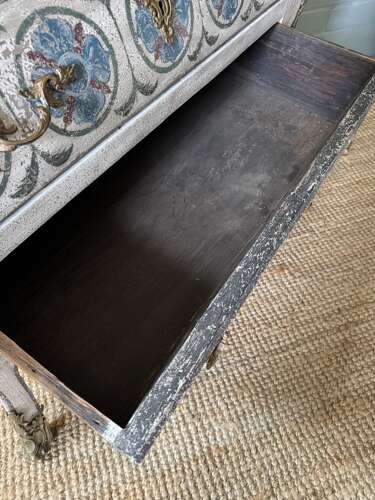 19th Century French Marble Top Bombe Shaped Commode