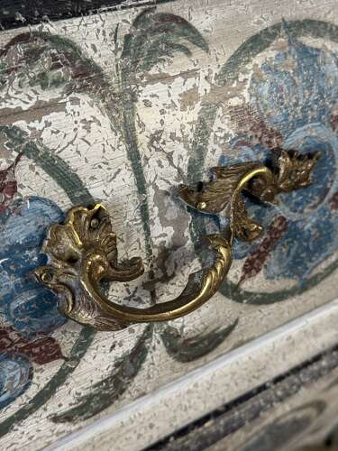 19th Century French Marble Top Bombe Shaped Commode