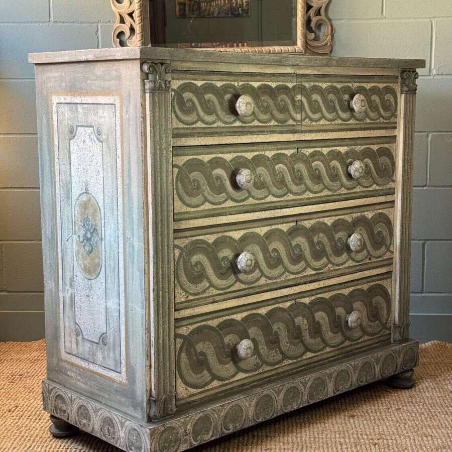 French Empire Era Chest of Drawers - Painted