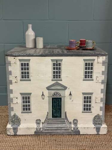 Hand Painted Early Victorian Silver Chest - Estate Made