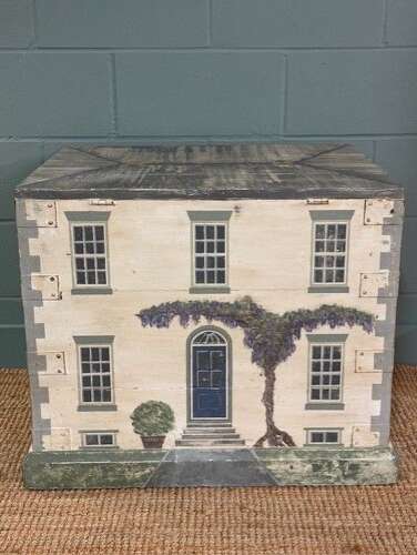 Hand Painted Early Victorian Silver Chest - Estate Made