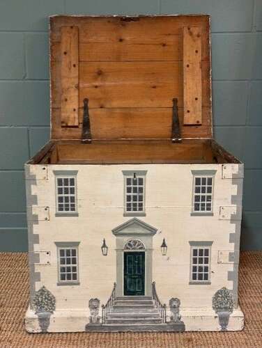 Hand Painted Early Victorian Silver Chest - Estate Made