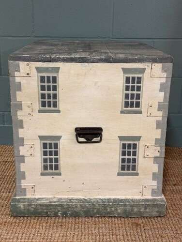 Hand Painted Early Victorian Silver Chest - Estate Made