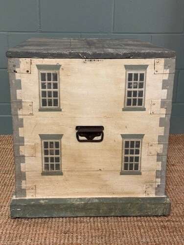 Hand Painted Early Victorian Silver Chest - Estate Made