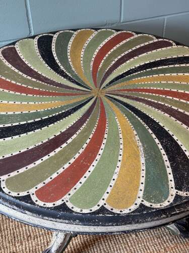 Victorian Tilt Top Table with Later Painted Petal Design