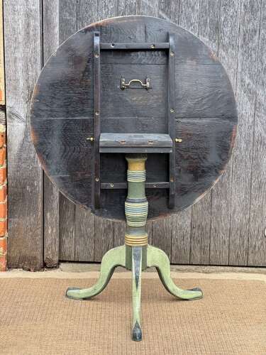 Hand Painted Victorian Tilt Top Side Table
