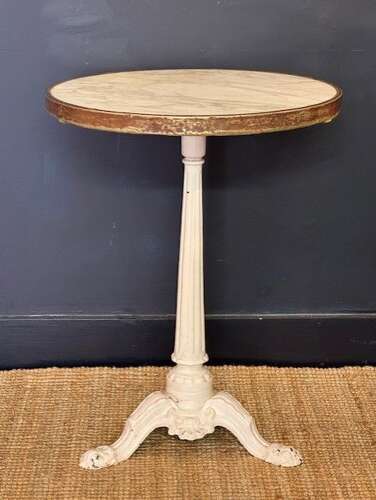 French Marble Top Bistro Table (Early 19th Century)