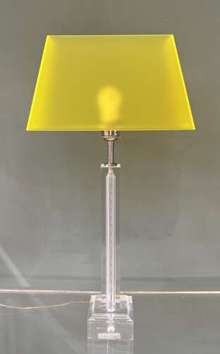 Striking early 21st century Italian/English Acrylic Table Lamps with translucent coloured