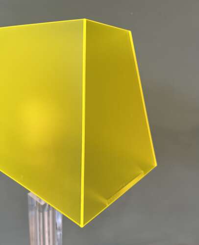 Striking early 21st century Italian/English Acrylic Table Lamps with translucent coloured
