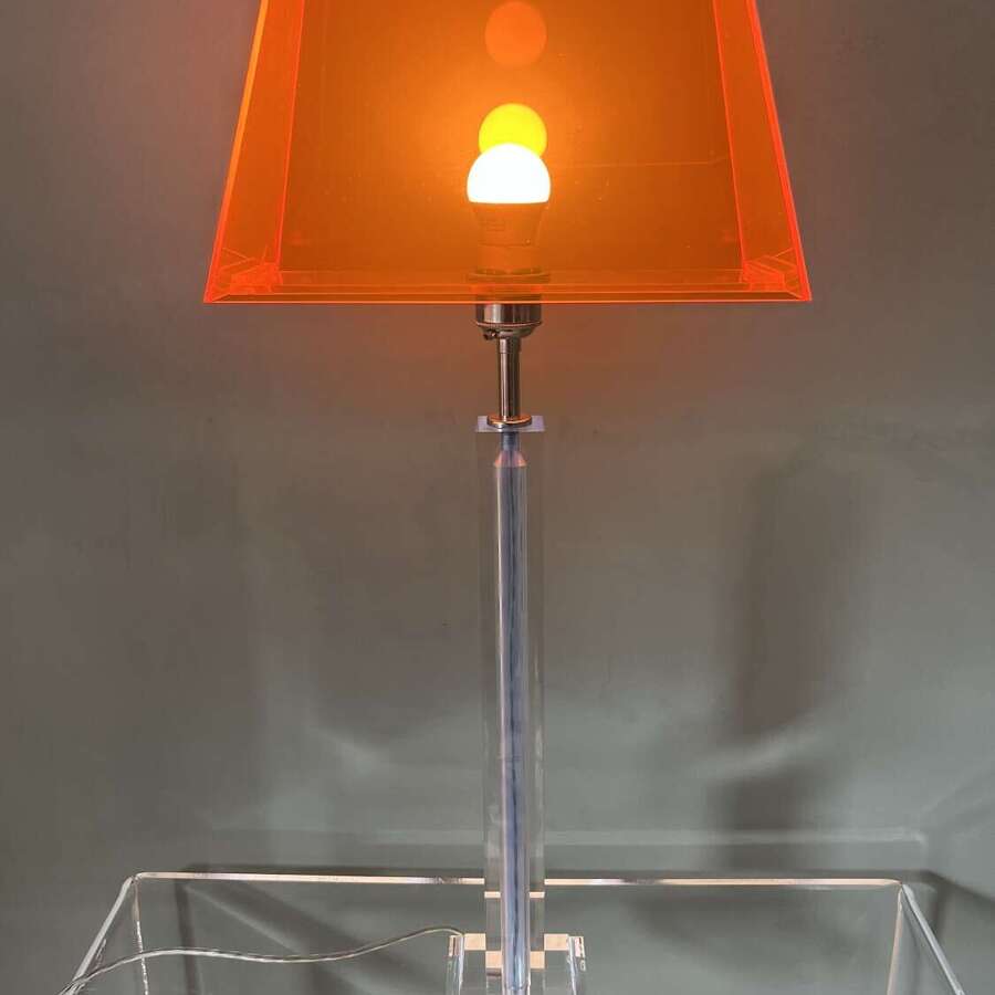 Striking early 21st century Italian/English Acrylic Table Lamp