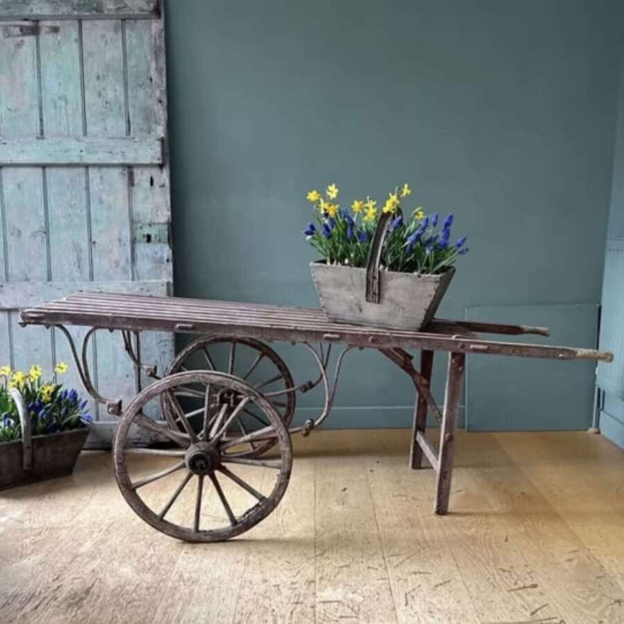 French Wooden Hand Cart