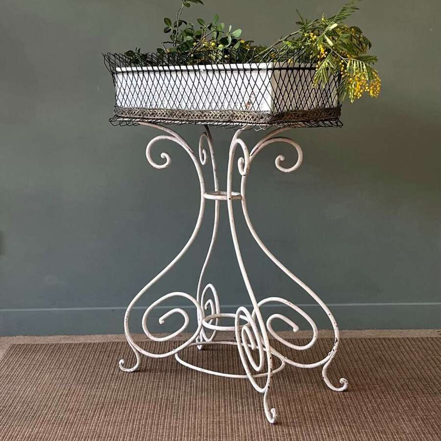 Antique French Wrought Iron Plant Stand