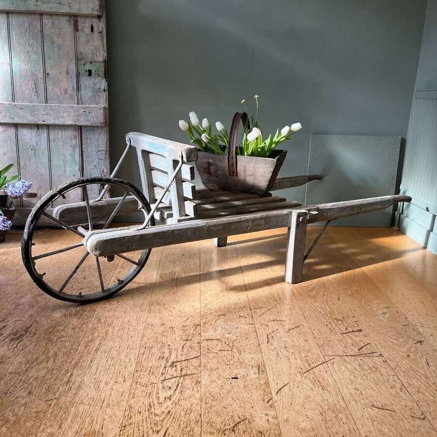 French Wooden Handcart