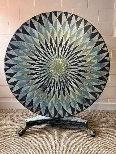 Hand Painted Tilt Top Victorian Dining/Hall Table