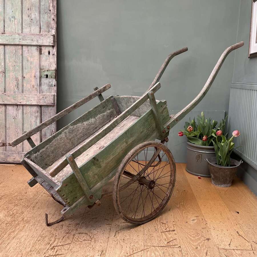 Traditional French Wooden Handcart