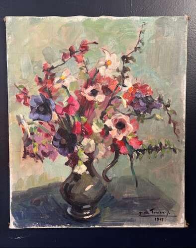 'Fleurs de France' Oil on Canvas (1967)