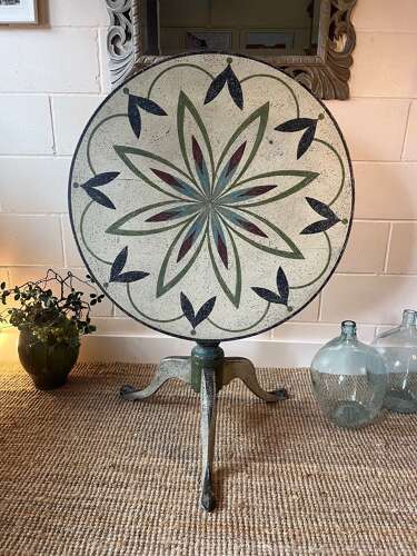 Hand Painted 19th Century Tilt Top Table