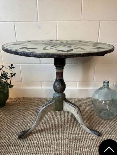 Hand Painted 19th Century Tilt Top Table