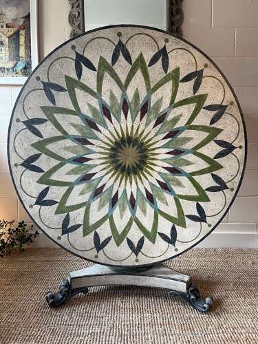 Hand Paint Tilt Top Victorian Dining/Hall Table