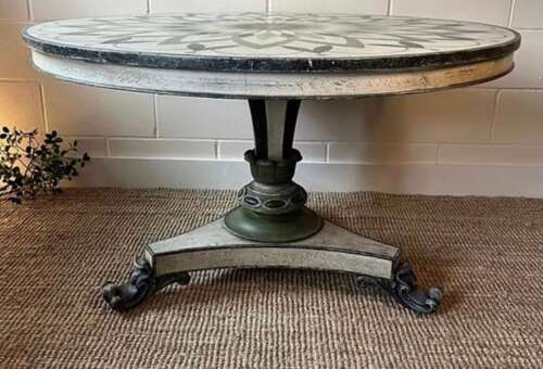 Hand Paint Tilt Top Victorian Dining/Hall Table