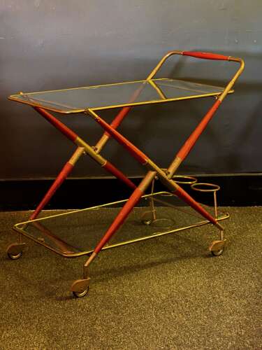 Mid Century Italian Drinks Trolley by Cesare Lacca