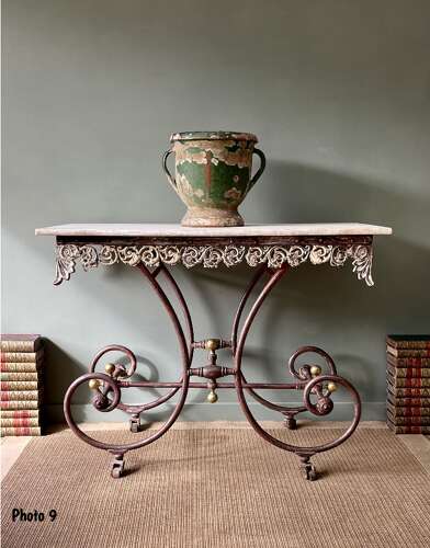 19th Century Marble Top French Patisserie Display Table