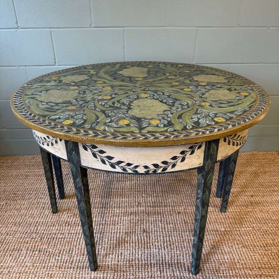 A Pair of Georgian Demi Lune Console Tables