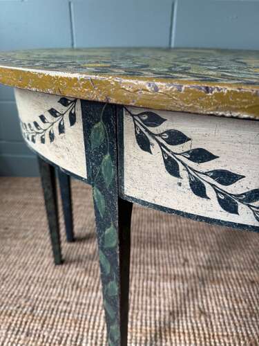 A Pair of Georgian Demi Lune Console Tables