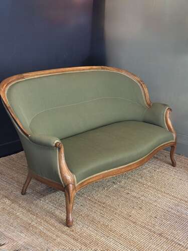 Early 20th century French Walnut Frame Crapaud Sofa