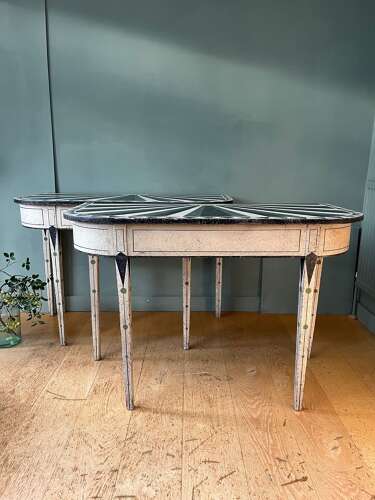 Pair of 19th century D Shaped Console Tables