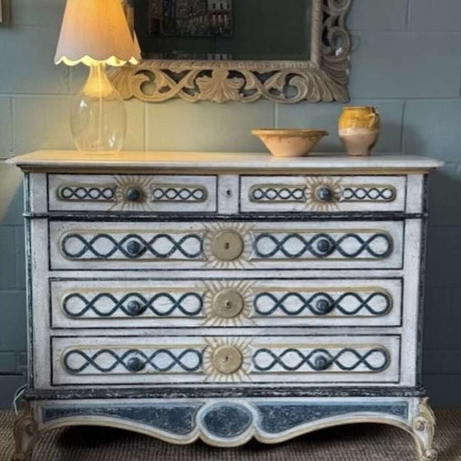 French Empire Marble Top Chest of Drawers
