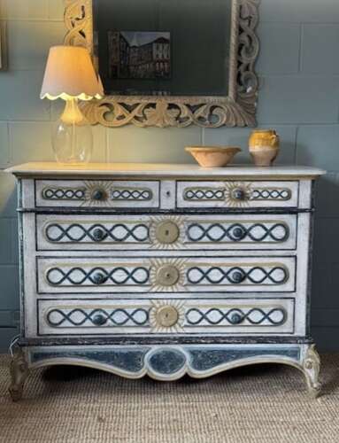 French Empire Marble Top Chest of Drawers