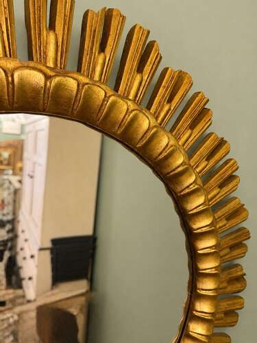 Mid Century French Sun Mirror