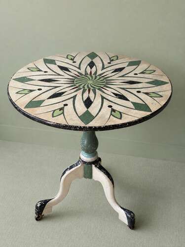 Small Painted Victorian Tilt Top Table