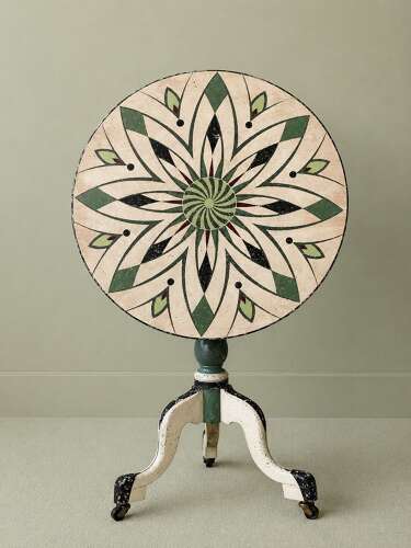 Small Painted Victorian Tilt Top Table