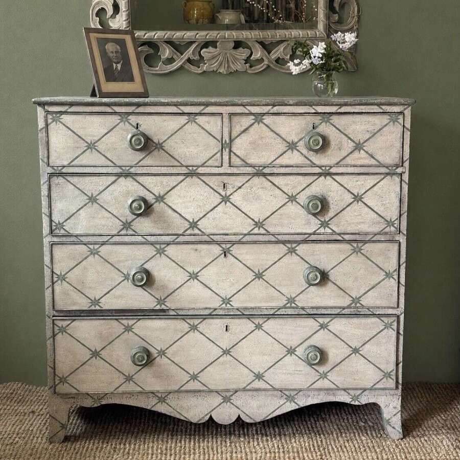 Painted Victorian Chest of Drawers