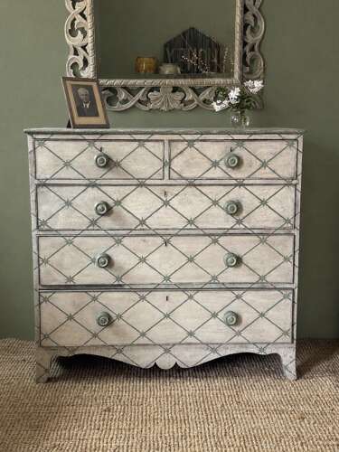 Painted Victorian Chest of Drawers