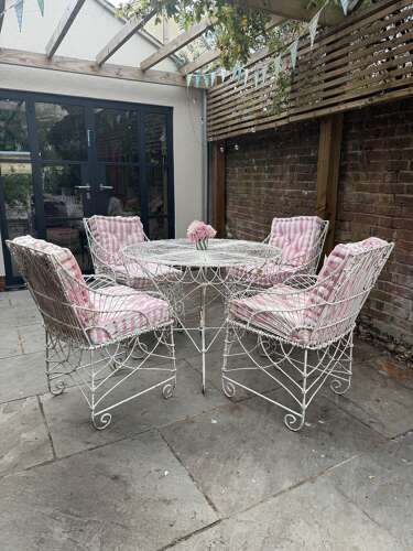 Set of Garden Table & Four Chairs (1930s)